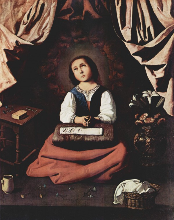 The Young Virgin by Francisco de Zurbaran